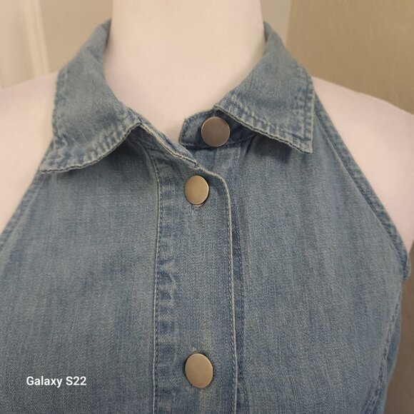 Free People Denim Look Dress. NWT. Size Medium - Picture 2 of 12